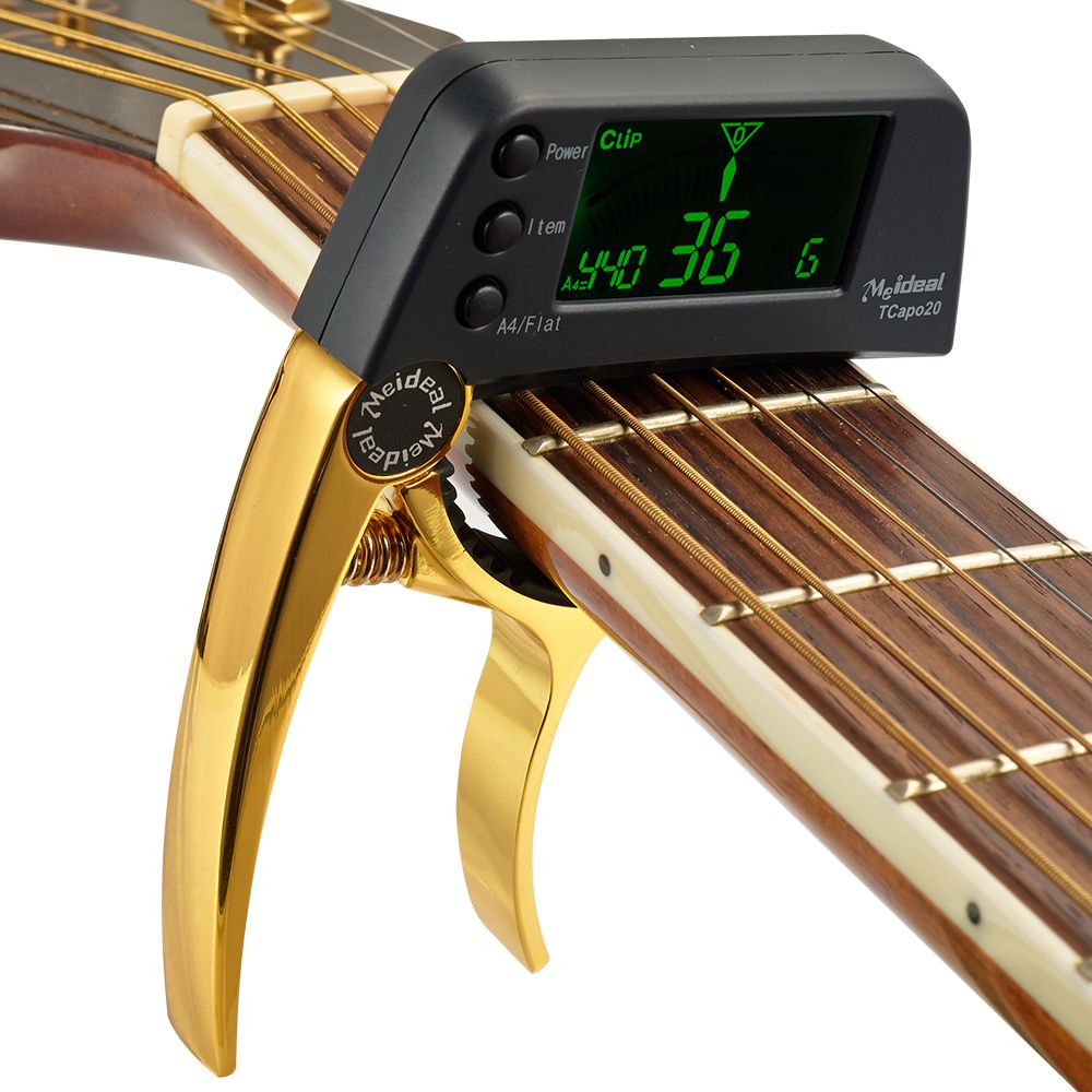 Thea | Guitar Capo & Tuner | 2-in-1 Clip-On | Chromatic, LCD Display