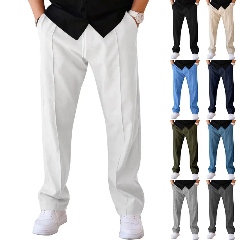 Aria | Men's Slim Fit Trousers | Elastic Waist, Flexible