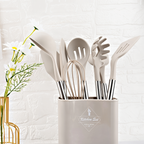 Kitchen Utensil Set | 12-Piece Silicone & Stainless Steel | BPA-Free