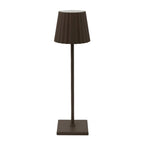 Dimmable Rechargeable Wireless LED Table Lamp Pleated Shade