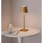 Dimmable Rechargeable Wireless LED Table Lamp Pleated Shade