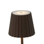 Dimmable Rechargeable Wireless LED Table Lamp Pleated Shade