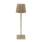 Dimmable Rechargeable Wireless LED Table Lamp Pleated Shade