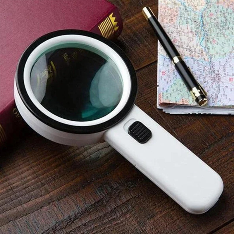 Soraya | Magnifying Glass with LED Light | 30x Optical, 12 LEDs | Reading Aid