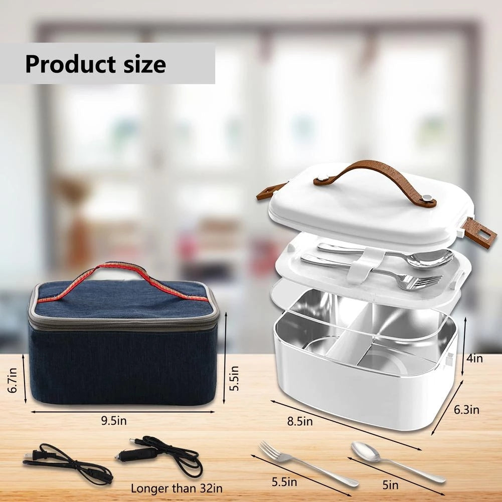 Eira | Electric Lunch Box | 3-in-1 Car & Office Food Heater | 1.8L, 220V/12V