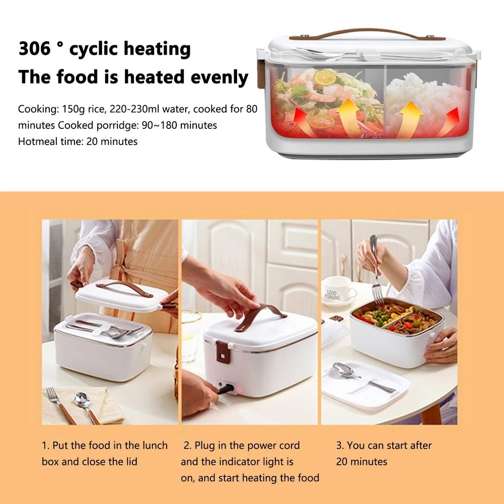 Eira | Electric Lunch Box | 3-in-1 Car & Office Food Heater | 1.8L, 220V/12V