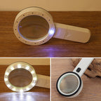 Soraya | Magnifying Glass with LED Light | 30x Optical, 12 LEDs | Reading Aid