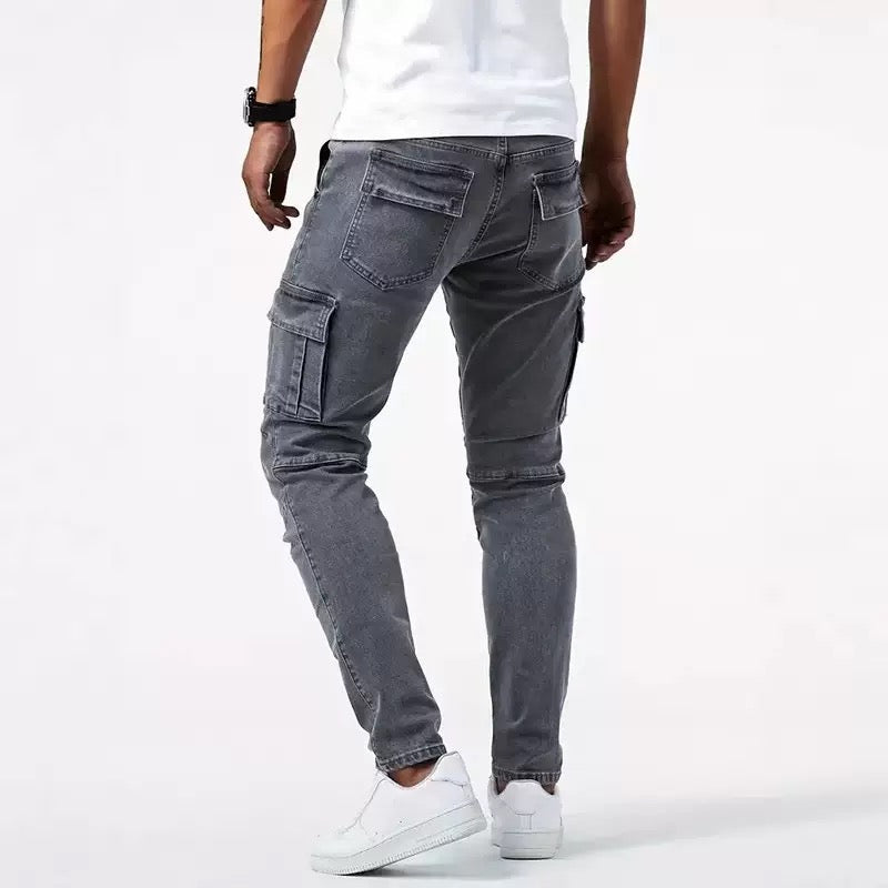 Hazel | Men's Cargo Jeans | Slim Fit, Street Style | 3 Colours, 29–36