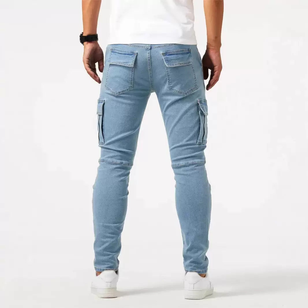 Hazel | Men's Cargo Jeans | Slim Fit, Street Style | 3 Colours, 29–36