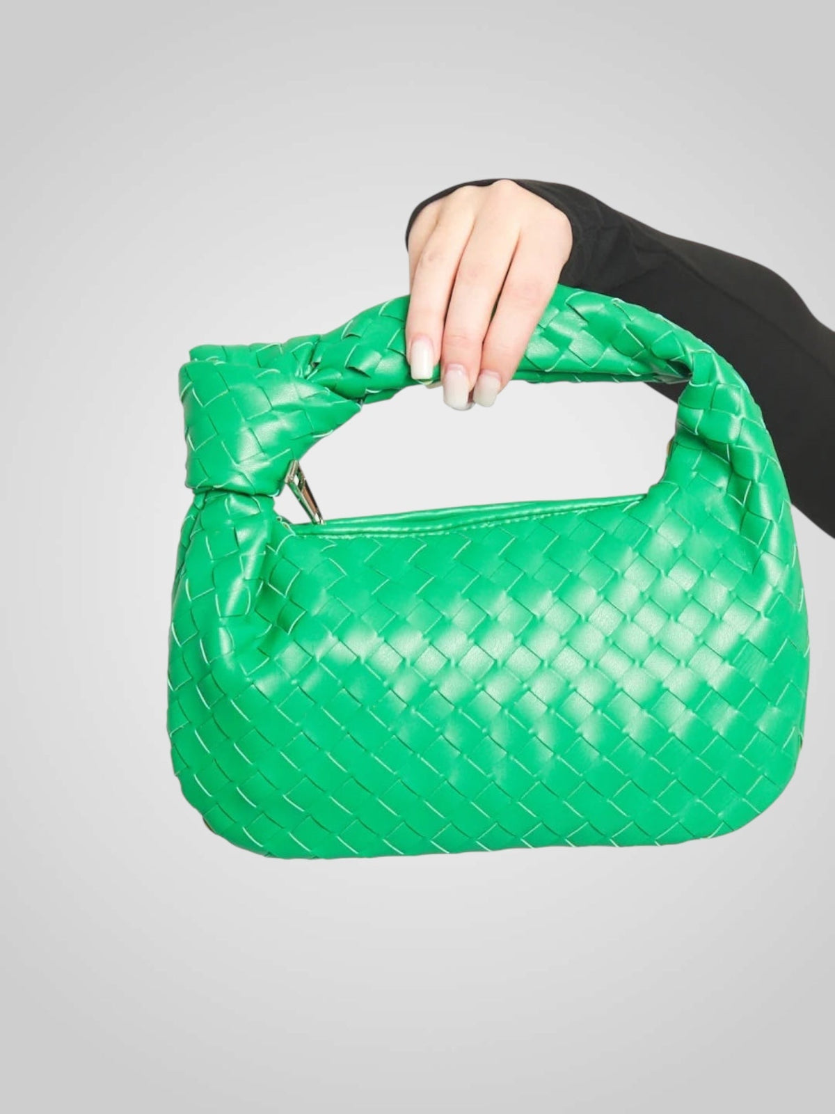 Women Mini Bag Woven Knot Top Handle