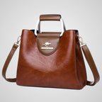 Greta | Leather Handbag | Two-Tone Design | Women's Shoulder Bag