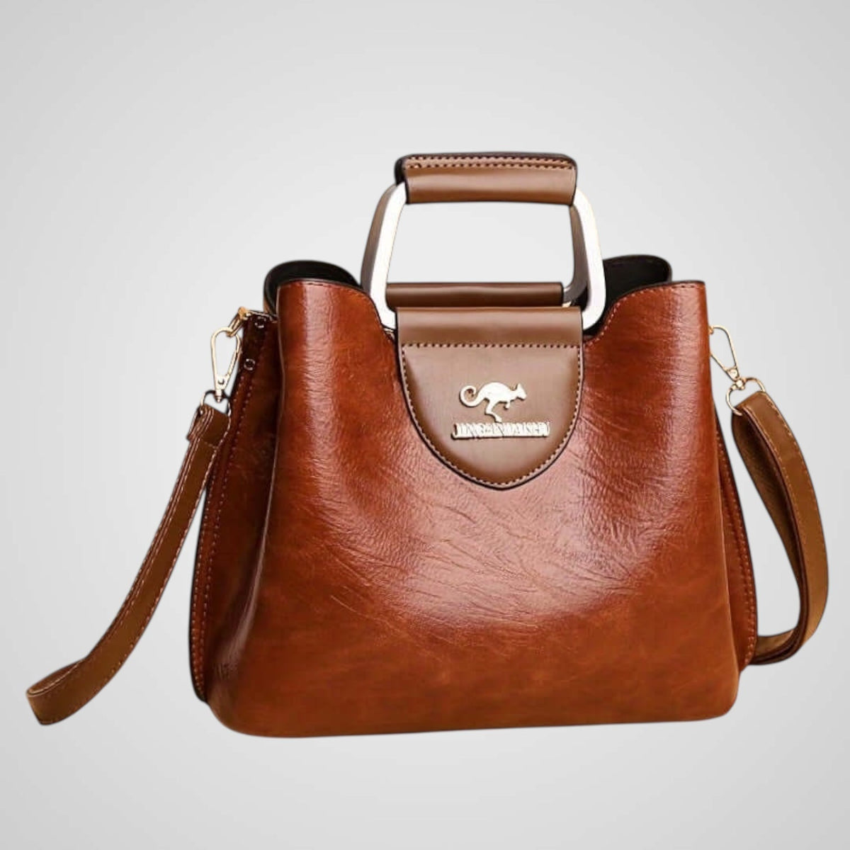 Greta | Leather Handbag | Two-Tone Design | Women's Shoulder Bag
