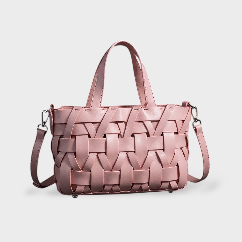 Women Handwoven Crossbody Handbag Top Handle