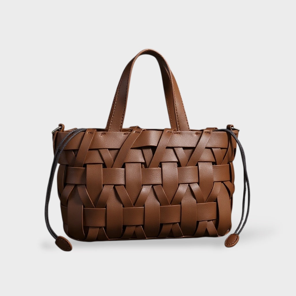 Women Handwoven Crossbody Handbag Top Handle