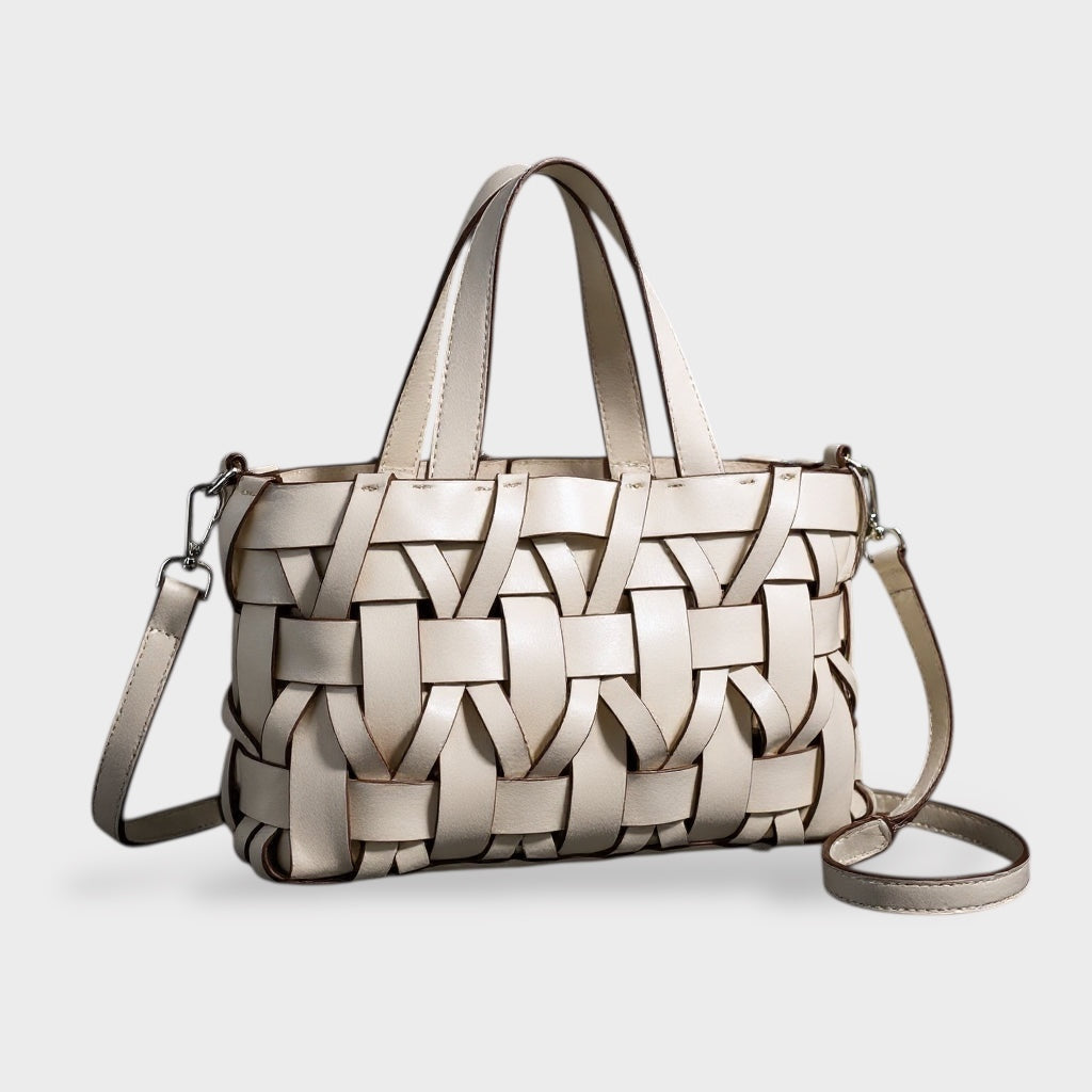 Women Handwoven Crossbody Handbag Top Handle