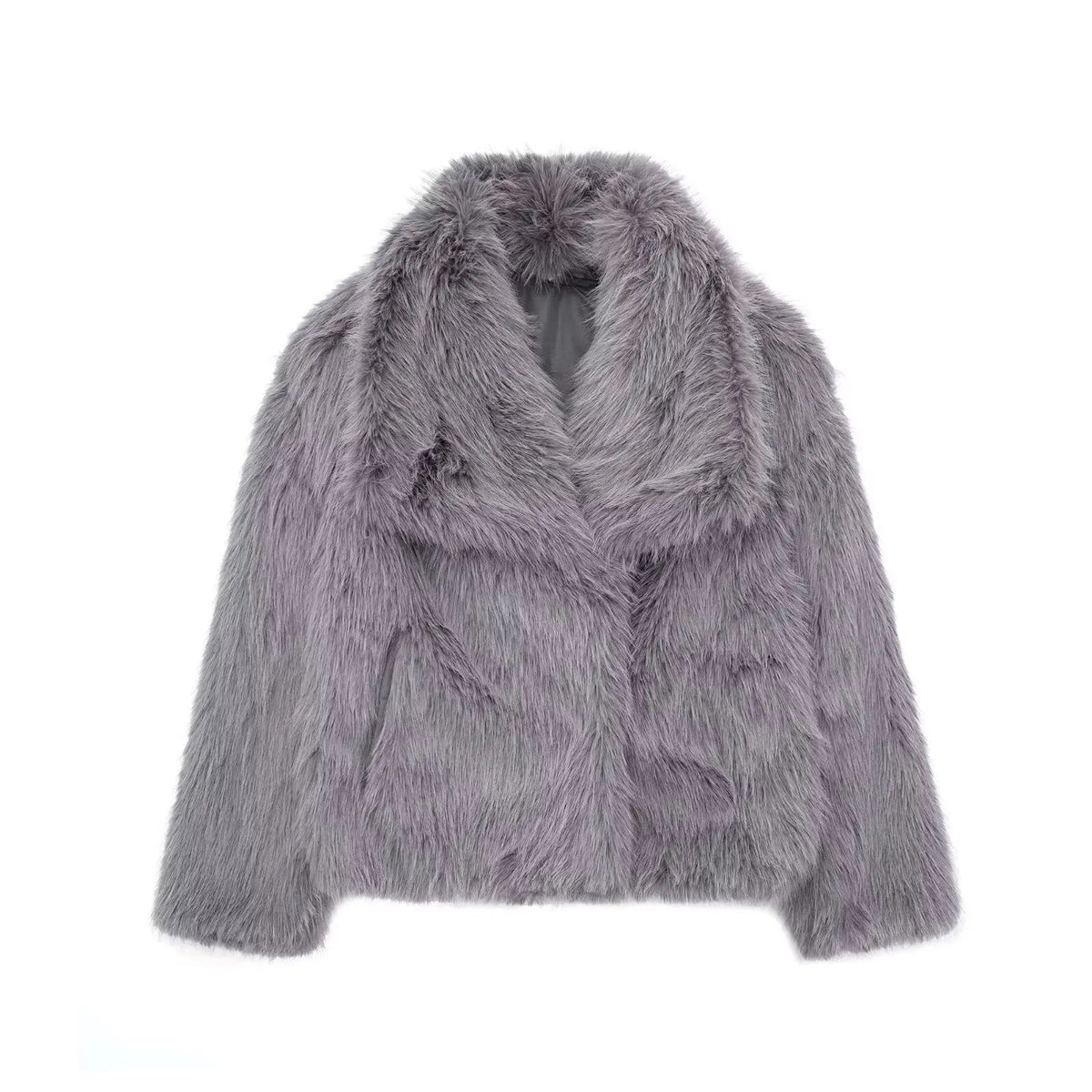 Zara | Faux Fur Jacket | Women's Fluffy Coat | Beige, Grey, Brown, Black