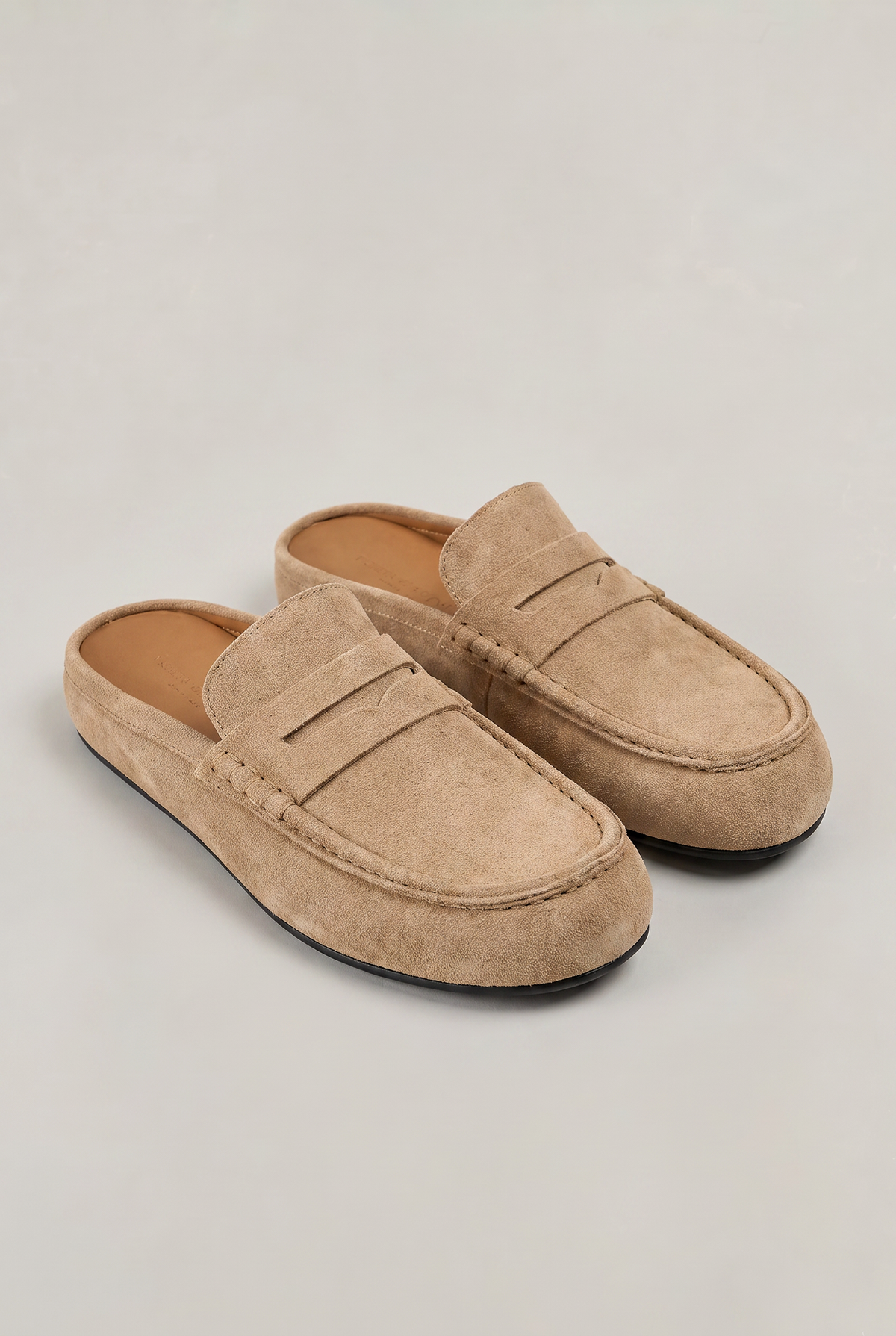 Mens Mule Loafers | Backless Suede Look Slip On Shoes
