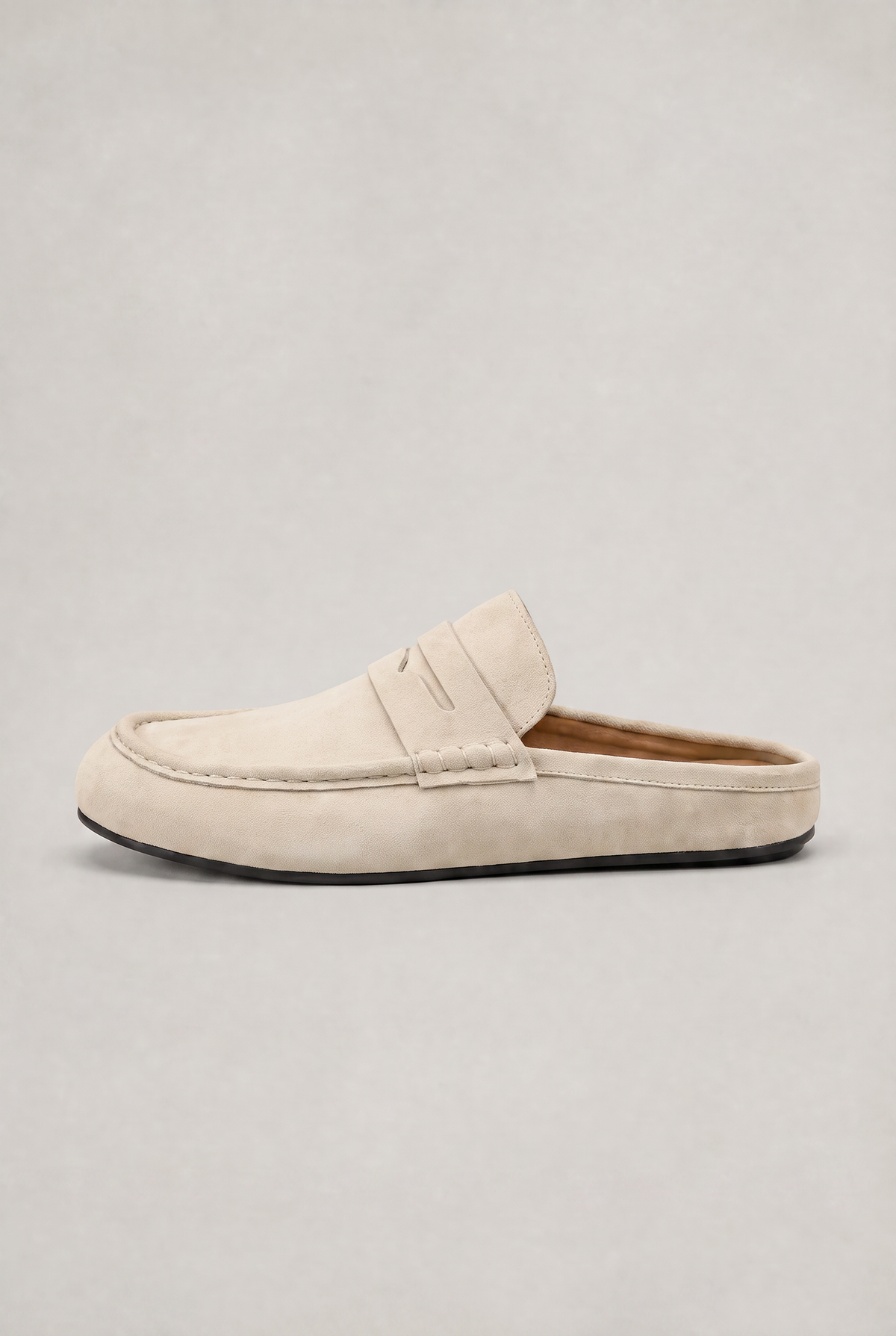 Mens Mule Loafers | Backless Suede Look Slip On Shoes