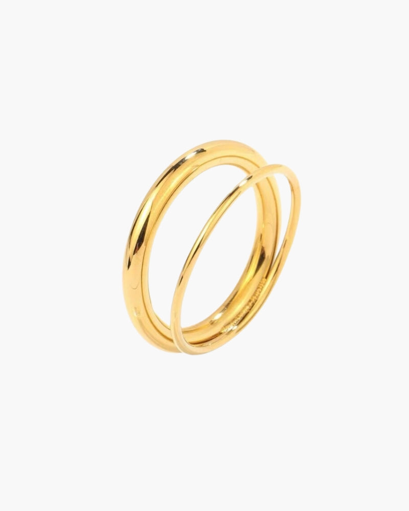 Faye | Infinity Band Ring | Gold Tone, Adjustable Fit | Women's