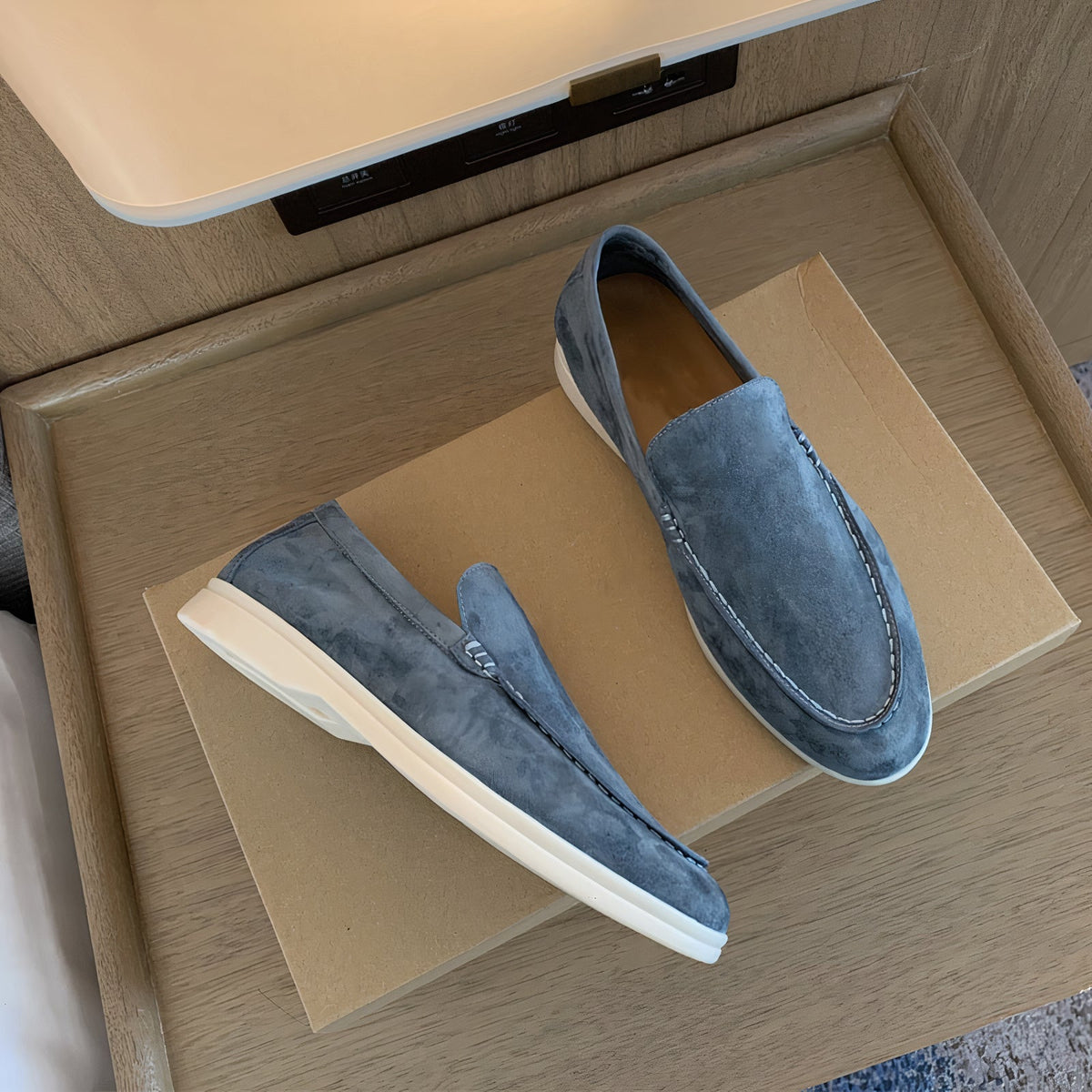 Thea | Men's Loafers | Vintage PU Leather, Slip-On | Black, Brown, Navy