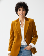 Velvet Blazer Women Fitted Tailored Long Sleeve Formal Wear