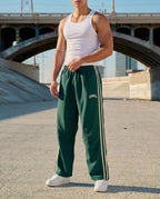 Yvaine | Men's Track Pants | Striped, Elastic Waist | Athletic Fit