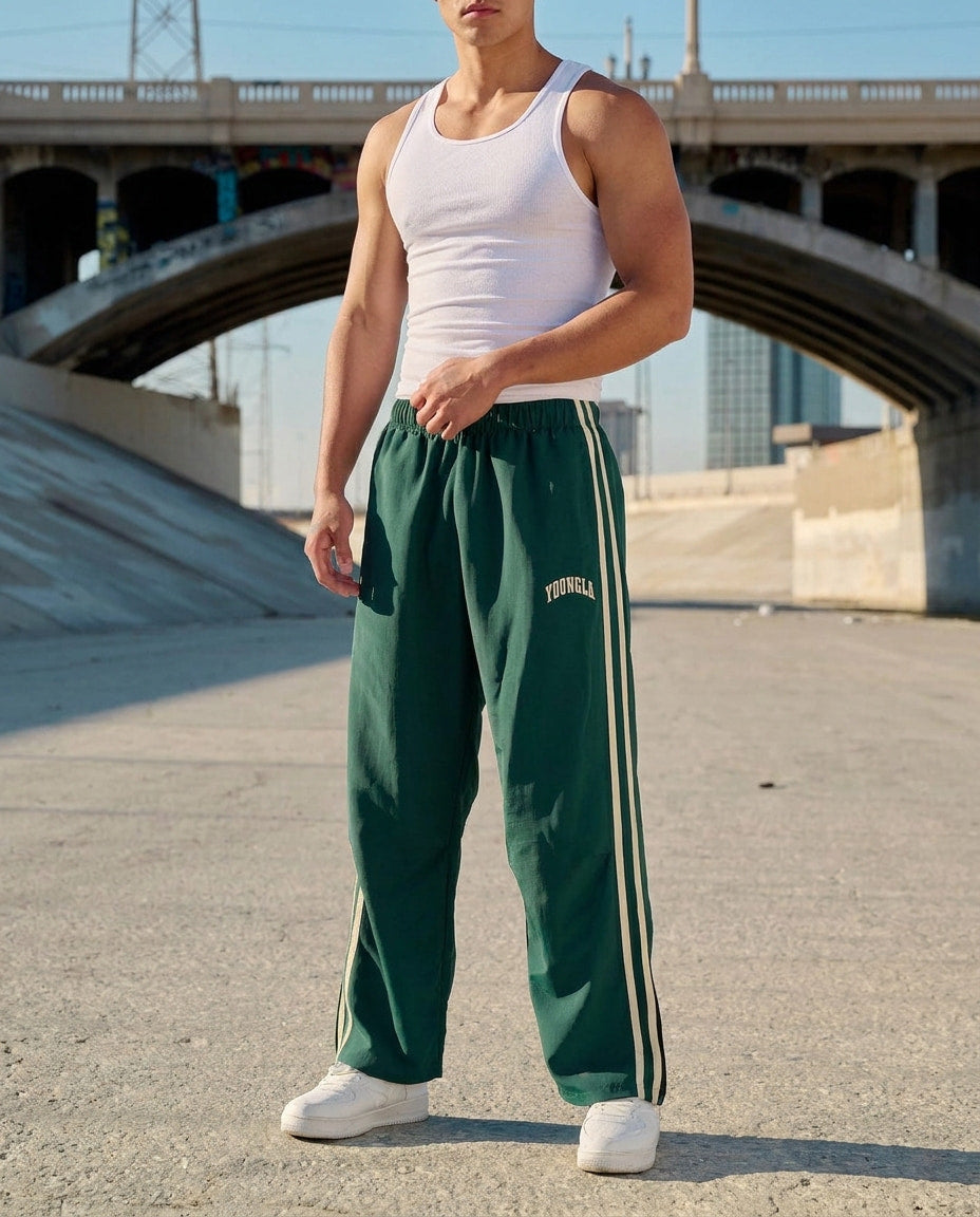 Yvaine | Men's Track Pants | Striped, Elastic Waist | Athletic Fit