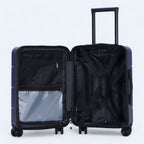 Faye | Hard Shell Luggage Set | 3-Piece, 4-Wheel Spinner | Black & Blue