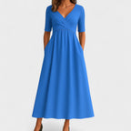 Pearl | Women's Midi Dress | V-Neck, Sleeveless | Elegant, Versatile