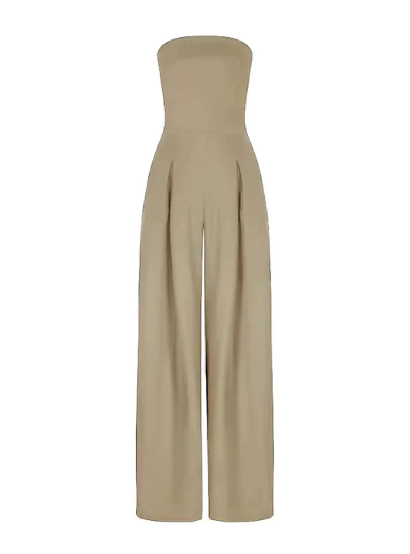 Solene | Women's Jumpsuit | Strapless, Wide Leg | Summer, Elegant