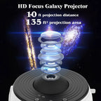 Nora | Star Projector | 360° Rotating Galaxy Night Light | 12 Effects, Timer