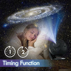 Nora | Star Projector | 360° Rotating Galaxy Night Light | 12 Effects, Timer