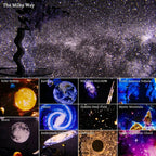 Nora | Star Projector | 360° Rotating Galaxy Night Light | 12 Effects, Timer