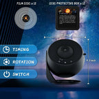 Nora | Star Projector | 360° Rotating Galaxy Night Light | 12 Effects, Timer
