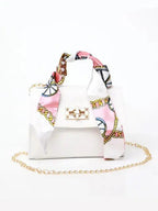 Freya | Women's Handbag | Brown Leather, Gold Clasp, Scarf Handle