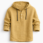 Orla | Men's Linen Shirt | Relaxed Fit, Drawstring Hood | Lightweight