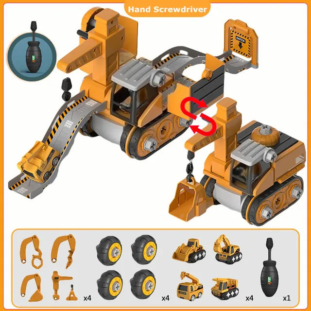 Ottoline | Construction Vehicle Toy Set | Kids STEM, Screwdriver Included | Ages 3+