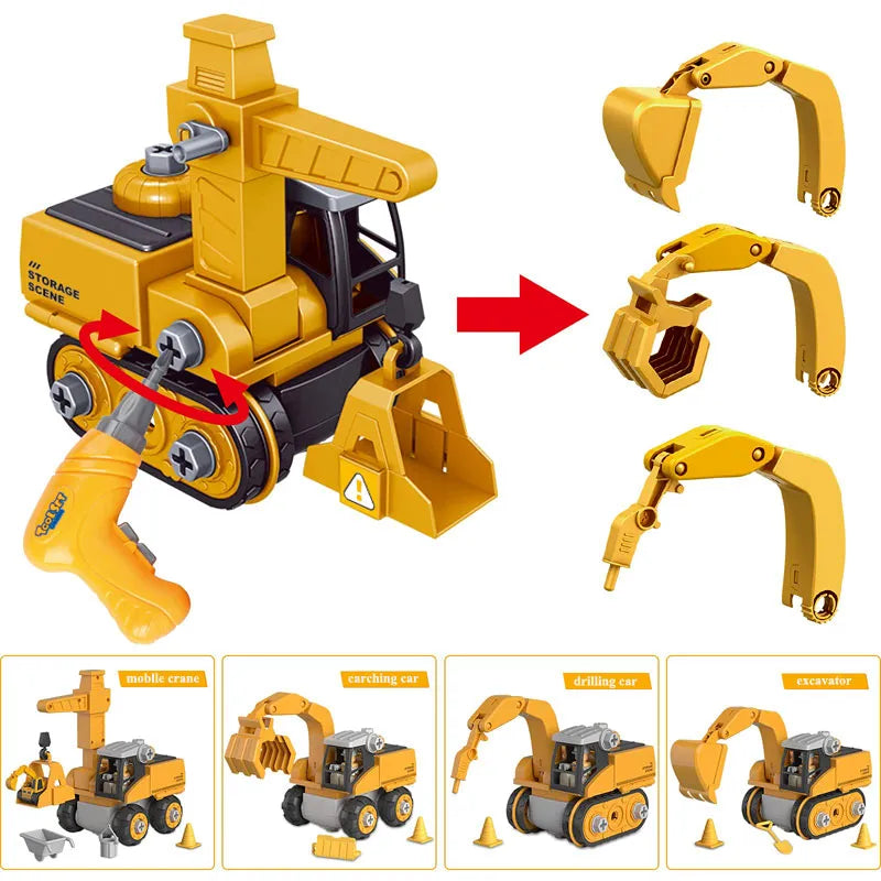 Ottoline | Construction Vehicle Toy Set | Kids STEM, Screwdriver Included | Ages 3+