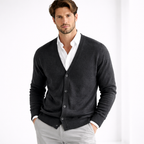 Delphine | Men's Knit Cardigan | V-Neck, Button-Front | Regular Fit