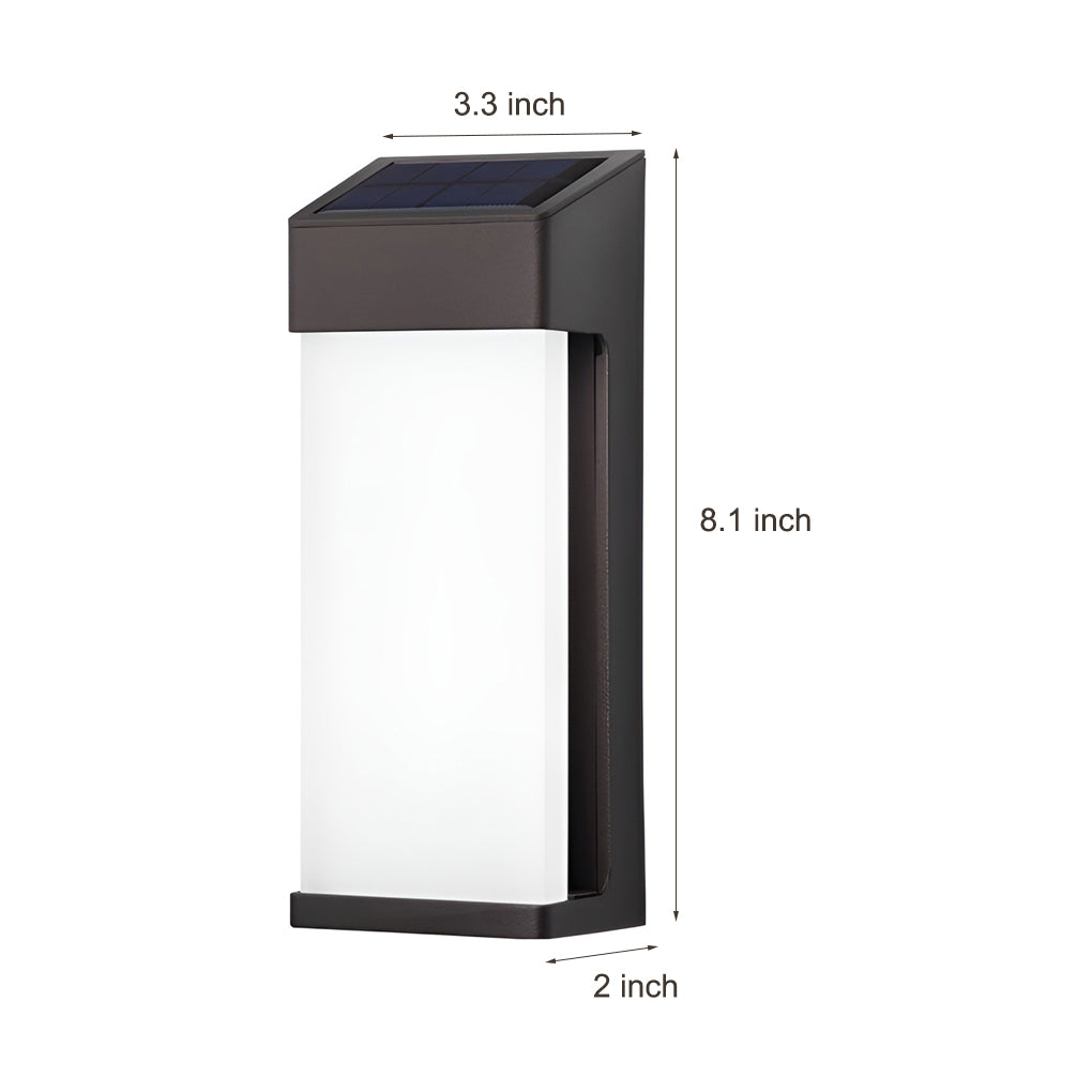 Ondina | Solar Wall Lamp | Black, Waterproof IP44, Warm White | 2 Pack