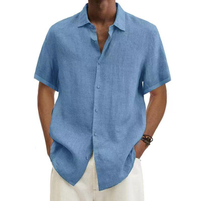 Esma | Men's Linen-Look Shirt | Short Sleeve, Lightweight | Summer