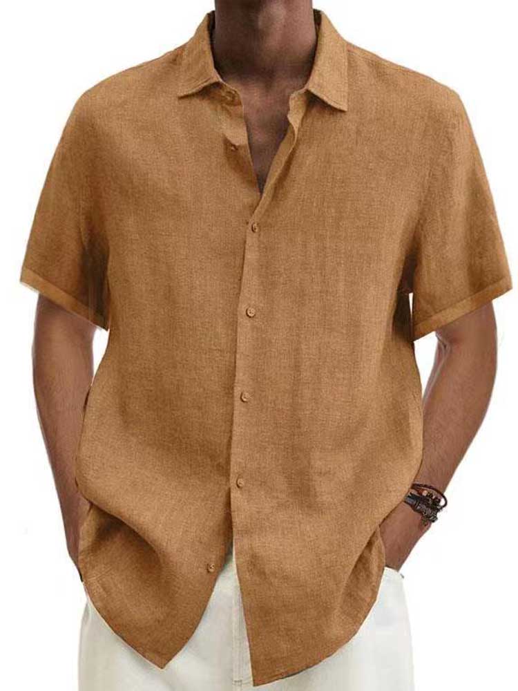 Esma | Men's Linen-Look Shirt | Short Sleeve, Lightweight | Summer