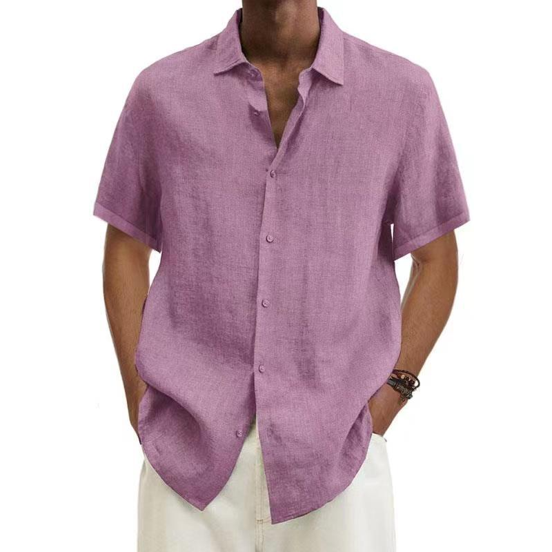Esma | Men's Linen-Look Shirt | Short Sleeve, Lightweight | Summer