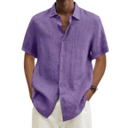 Esma | Men's Linen-Look Shirt | Short Sleeve, Lightweight | Summer