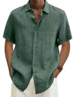 Esma | Men's Linen-Look Shirt | Short Sleeve, Lightweight | Summer