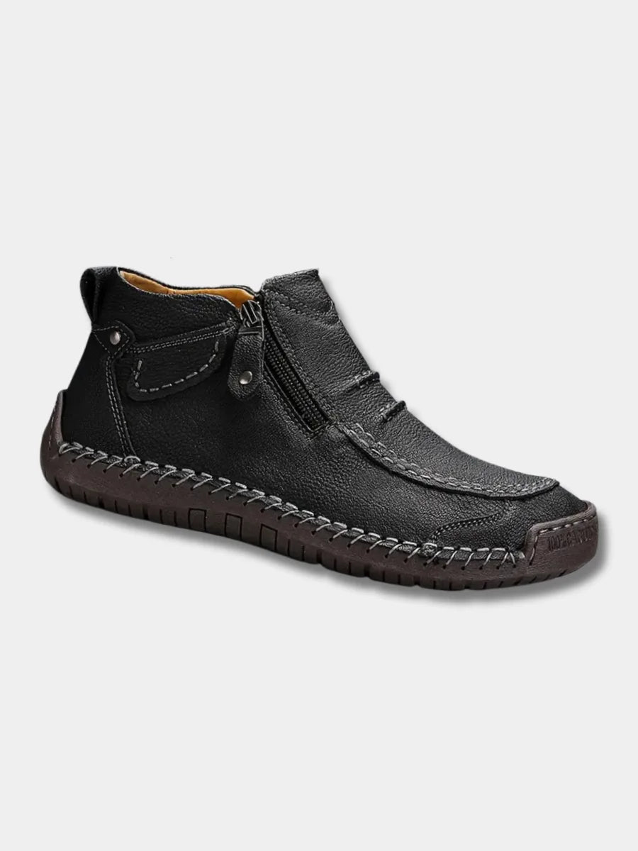 Orthopedic Shoes Women Unisex Leather Casual Ankle Boots Zipper