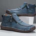 Orthopedic Shoes Women Unisex Leather Casual Ankle Boots Zipper