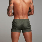 Mens Swim Shorts Quick Dry Short Length Zip Pockets Swimwear