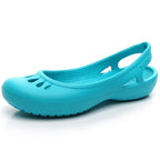 Women's Sandals | Lightweight Waterproof Jelly Flat Cut-Out Slides
