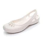 Women's Sandals | Lightweight Waterproof Jelly Flat Cut-Out Slides